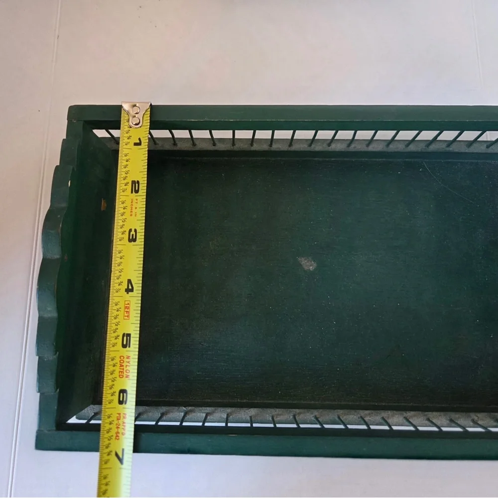 Hand painted Watermelon And Greenery Wooden Tray Folk Art